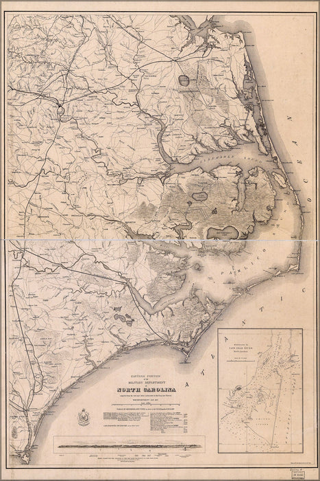 Poster, Many Sizes Available; Military Map Of East North Carolina 1862