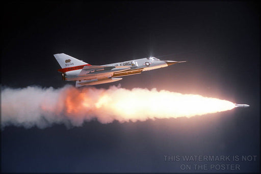 Poster, Many Sizes Available; F-106 Delta Dart Firing Genie Missile