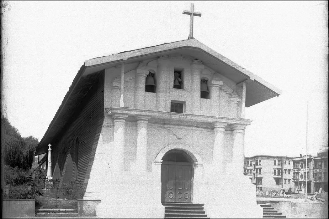 Poster, Many Sizes Available; Mission San Francisco De Asis (Dolores) From The Front After An Earthquake, Ca.1910 (2828) #031215