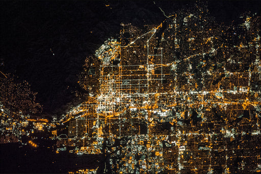 Poster, Many Sizes Available; Iss 38 Nighttime View Of Salt Lake City, Utah