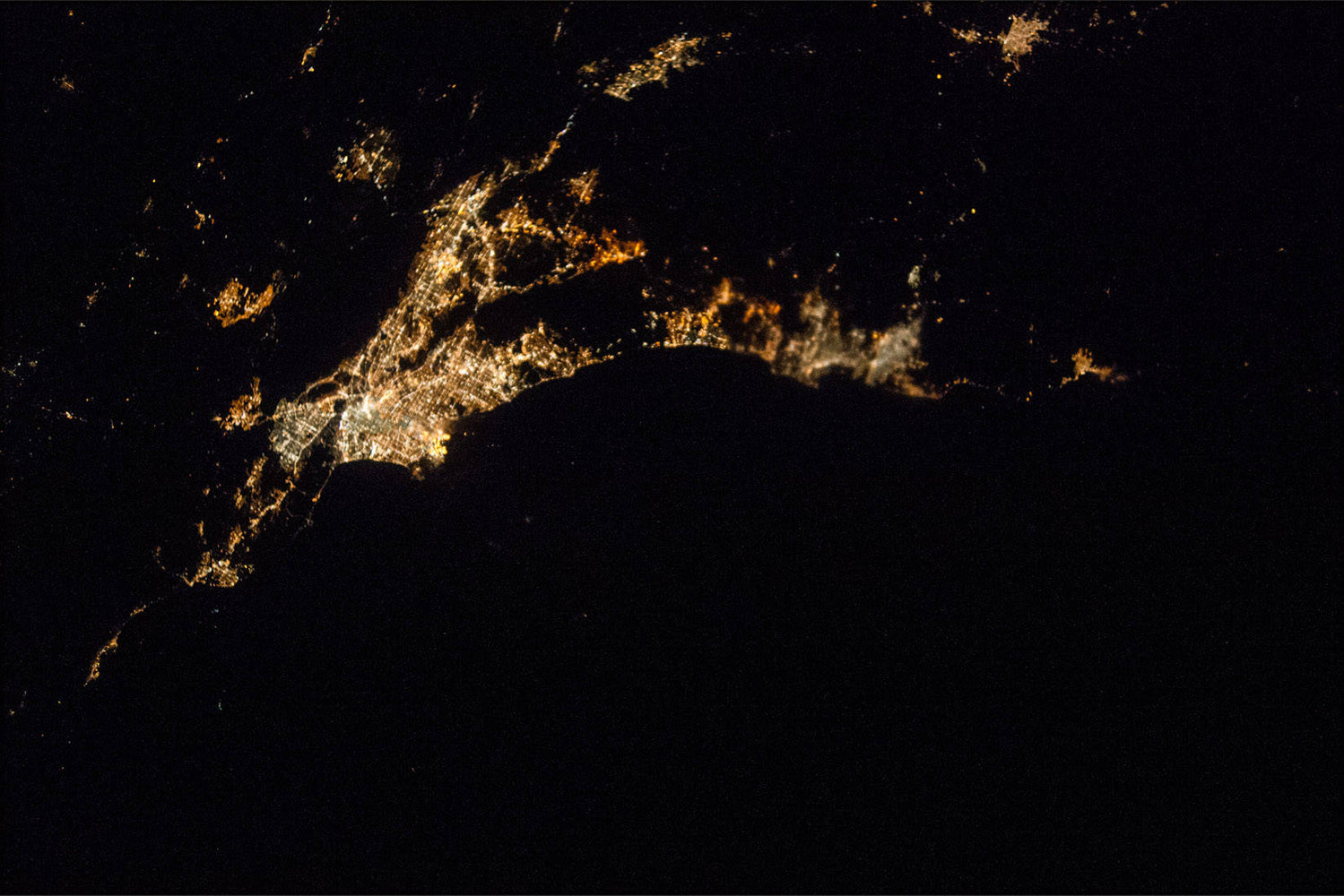 Poster, Many Sizes Available; Iss 40 Los Angeles Basin And San Diego Area