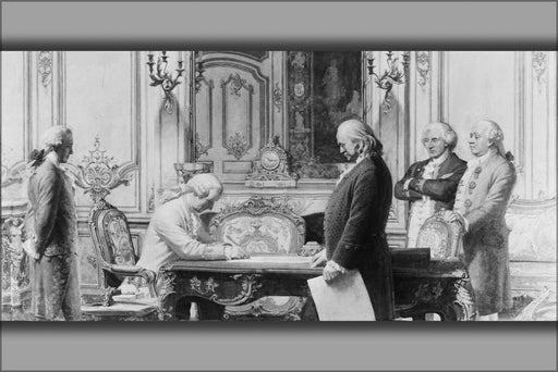 Poster, Many Sizes Available; Benjamin Franklin At Treaty Of Amity And Commerce