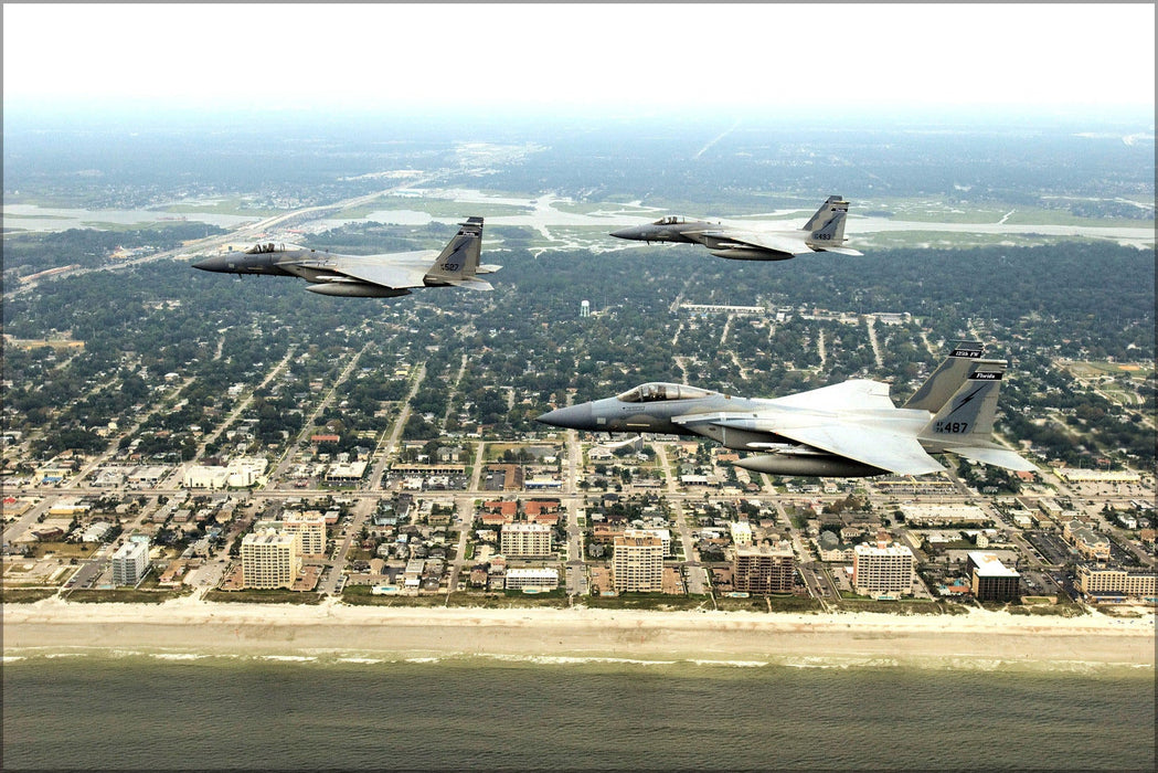 Poster, Many Sizes Available; F-15C Eagle F-15 Fighters Florida Air National Guard Jacksonville