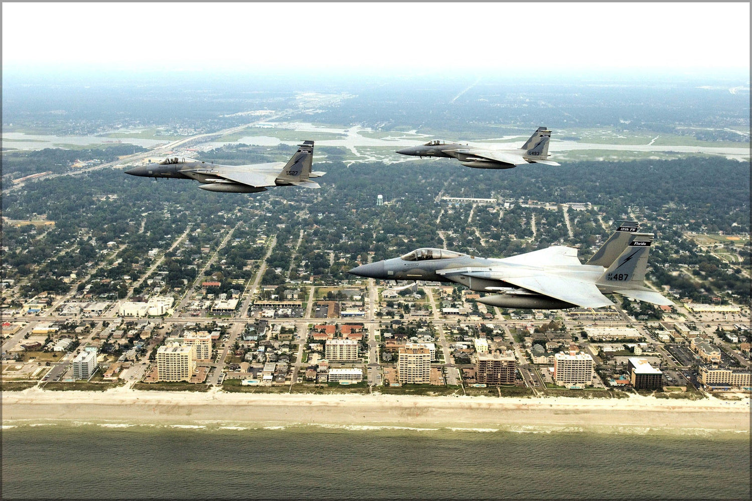 Poster, Many Sizes Available; F-15C Eagle F-15 Fighters Florida Air National Guard Jacksonville