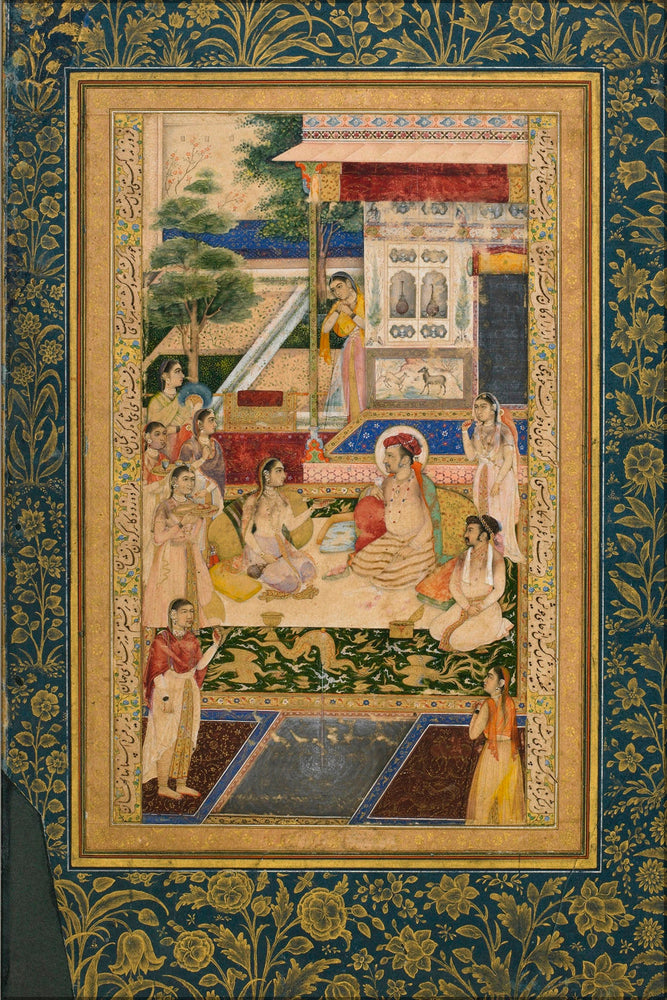 Poster, Many Sizes Available; 16 Abu'L Hasan. Jahangir And Prince Khurram With Nur Jahan Ca. 1624, Freer Gallery Of Art, Washington Dc