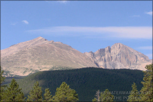 Poster, Many Sizes Available; Mount Meeker (Left) And Longs Peak Rocky Mountains Rocky Mountain National Park