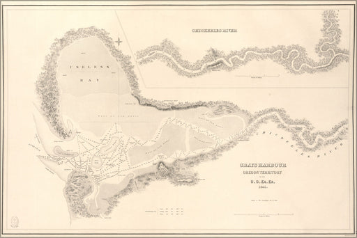 Poster, Many Sizes Available; Map Of Grays Harbour Oregon Territory 1841