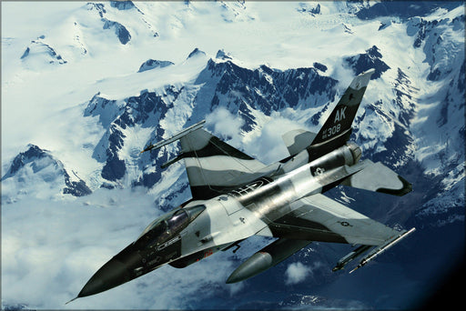 Poster, Many Sizes Available; F-16 Fighting Falcon From The 18Th Aggressor Squadron, Eielson Air Force Base, Alaska