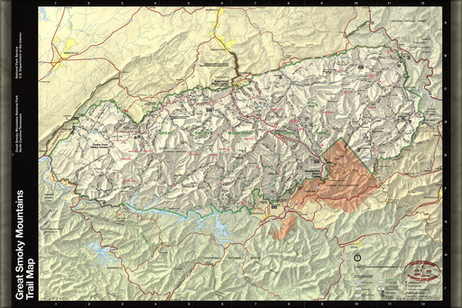 Poster, Many Sizes Available; Map Of Great Smoky Mountains National Park 1997