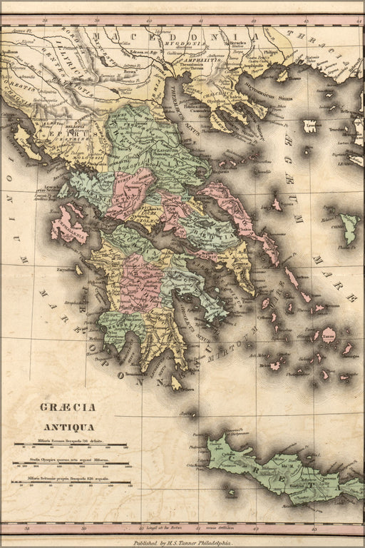 Poster, Many Sizes Available; Map Of Greece In Antiquity 1826