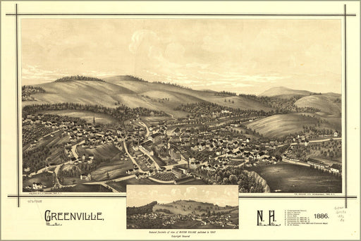 Poster, Many Sizes Available; Map Of Greenville, New Hampshire 1886