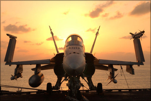 Poster, Many Sizes Available; F-18 F-A-18 With Weapons Ready For Mission Uss John C. Stennis Cvn-74 F-18 Hornet