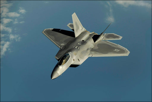 Poster, Many Sizes Available; F-22 Raptor Flies Over Kadena Air Base