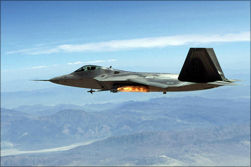 Poster, Many Sizes Available; F-22A Raptor Launches Aim-9M Sidewinder Missile China Lake
