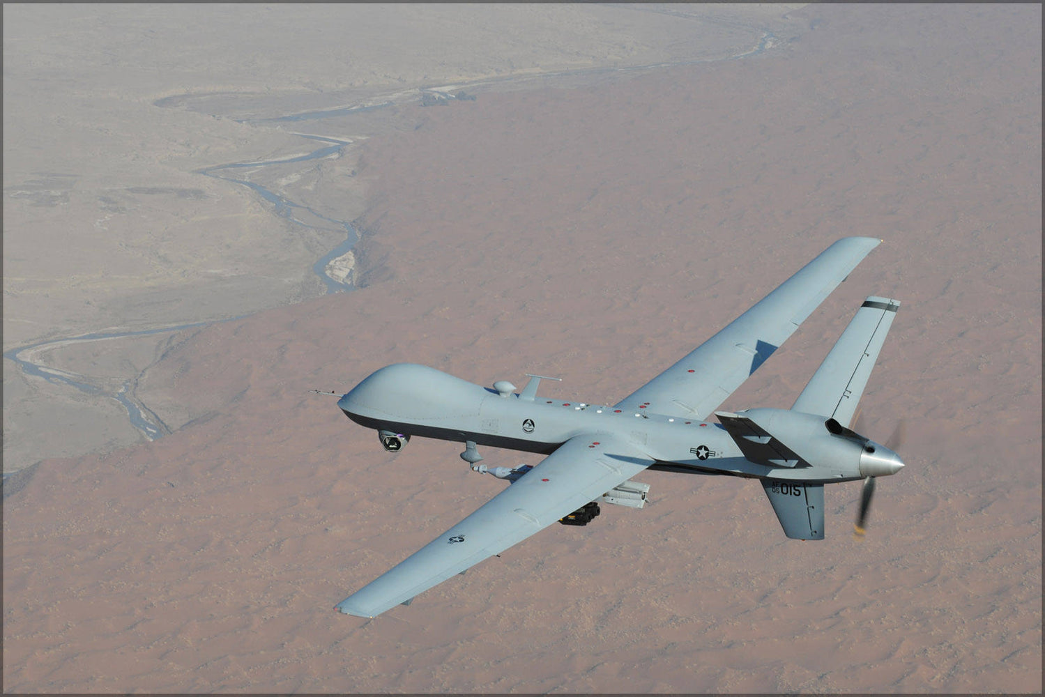 Poster, Many Sizes Available; Mq-9 Reaper Uav Drone Flies Combat Mission Afghanistan 2008