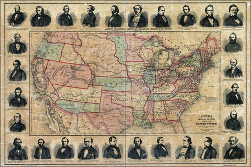 Poster, Many Sizes Available; Railroad Map Of The United States 1859
