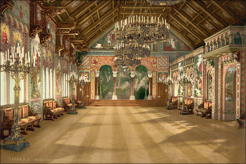 Poster, Many Sizes Available; Music Room, Neuschwanstein Castle, Upper Bavaria, Germany 1890