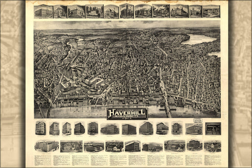 Poster, Many Sizes Available; Map Of Haverhill, Massachusetts 1914