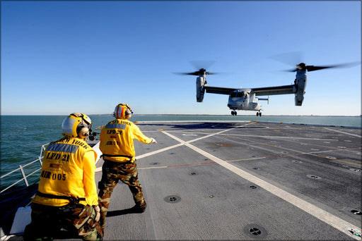 Poster, Many Sizes Available; Mv-22 Osprey Aboard Uss New York