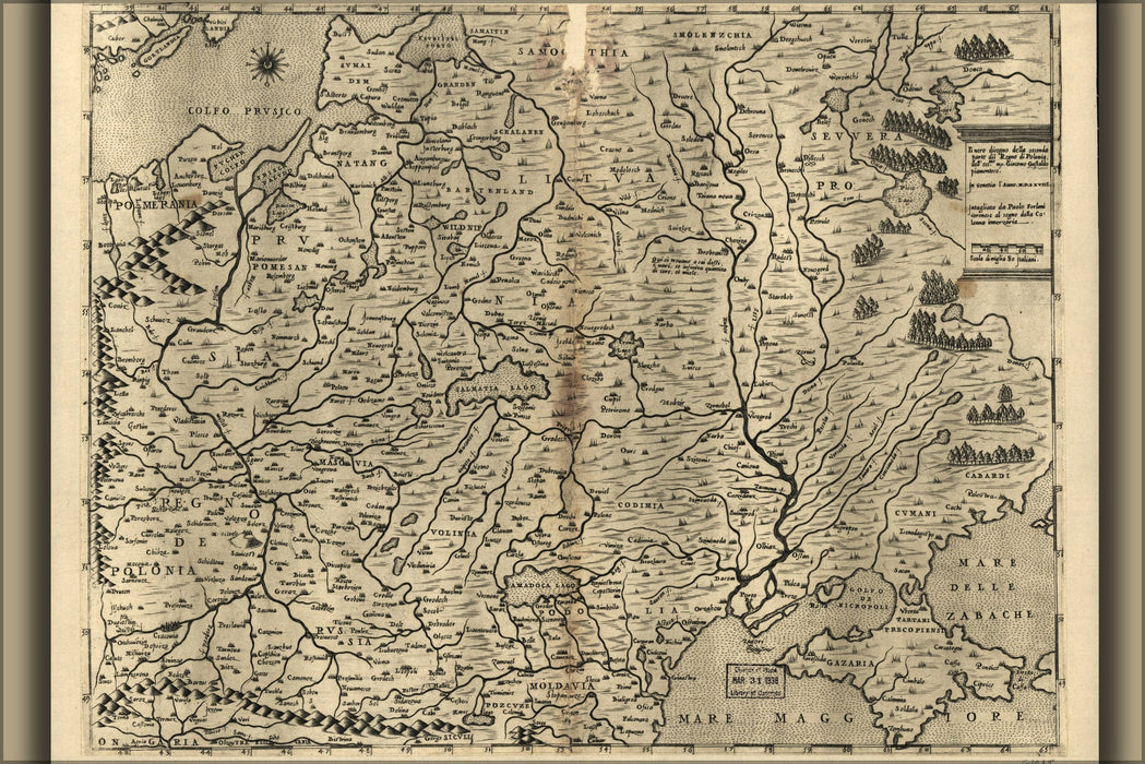 Poster, Many Sizes Available; Map Of Poland, 1568 P1