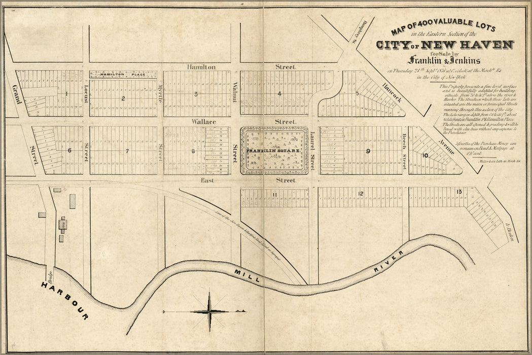 Poster, Many Sizes Available; Map Of 400 Lots East New Haven Connecticut 1835