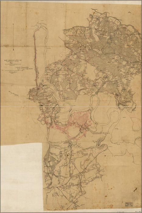 Poster, Many Sizes Available; Map Of Henrico & Chesterfield Co&#39;S Virginia, 1862