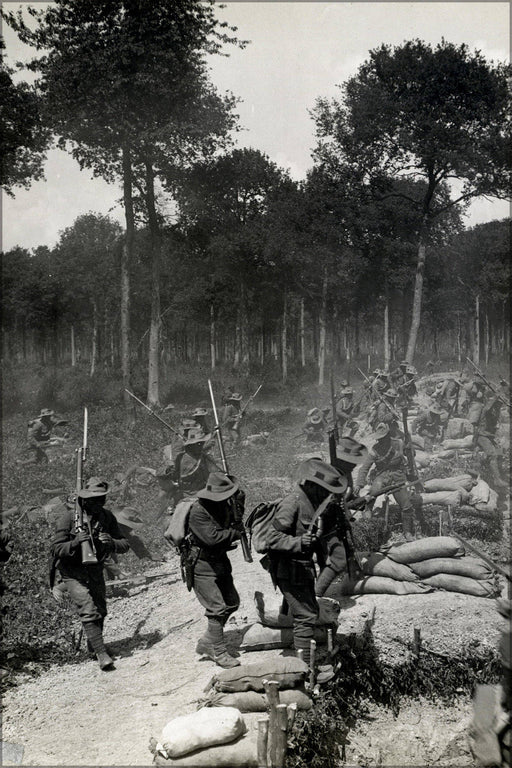 Poster, Many Sizes Available; Gurkhas Charging A Trench Near Merville, France. Photographer H. D. Girdwood. 13874291303