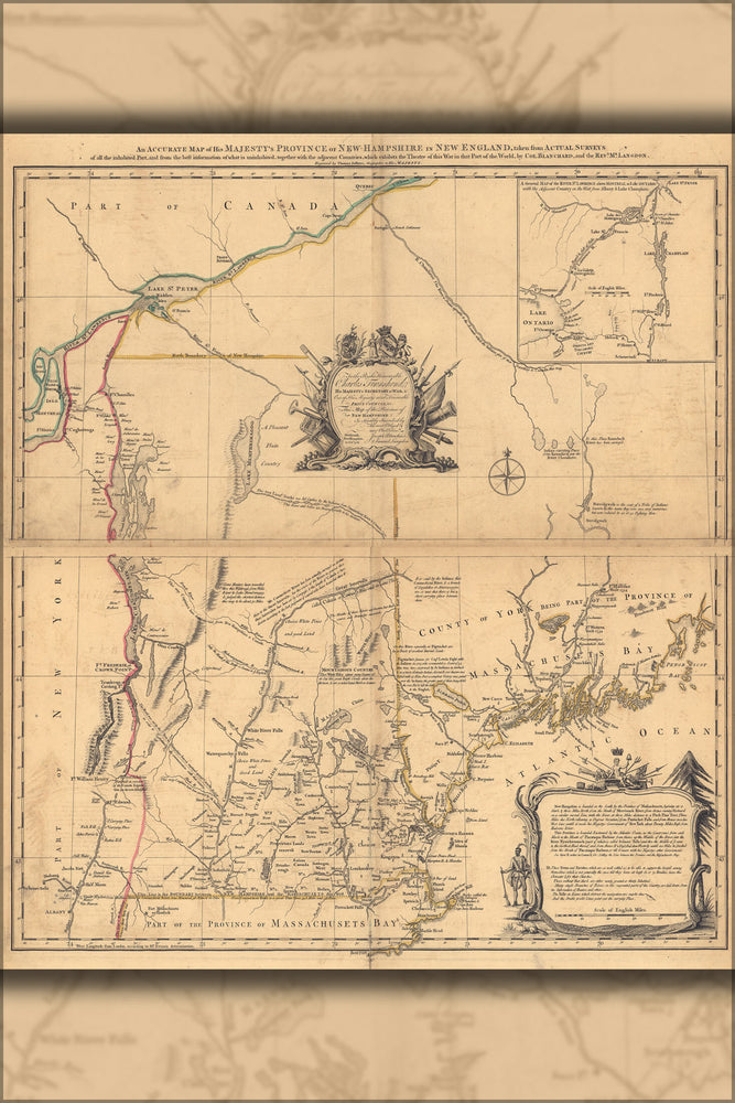 Poster, Many Sizes Available; Map Of His Majestys Province New Hampshire 1768