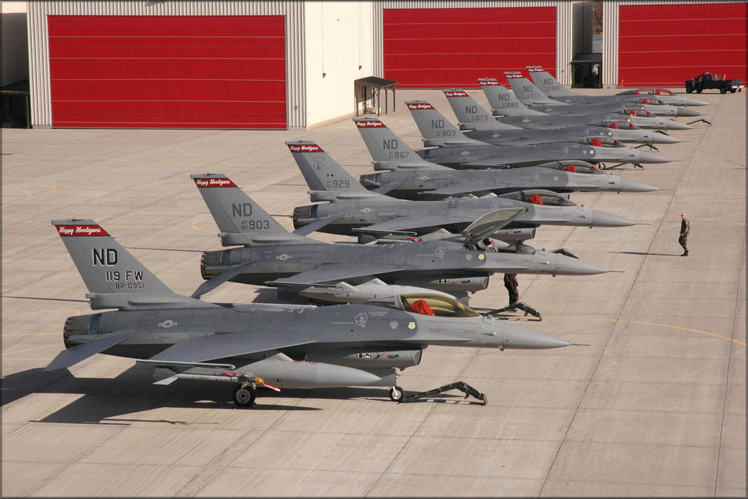 Poster, Many Sizes Available; F-16 Fighting Falcon North Dakota Air National Guard