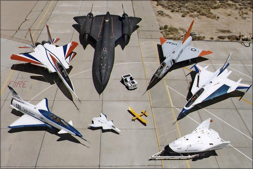 Poster, Many Sizes Available; Nasa F-15 Active, Sr-71, F-106, F-16Xl #2, X-38, Mothership X-36