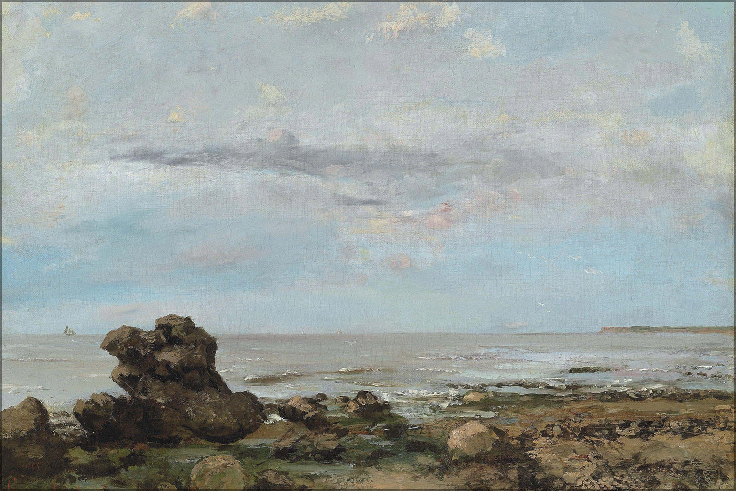 Poster, Many Sizes Available; Gustave Courbet La Plage A Trouville 1865