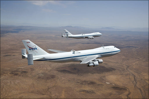 Poster, Many Sizes Available; Nasa Modified Boeing 747 Space Shuttle Carriers 905 And 911