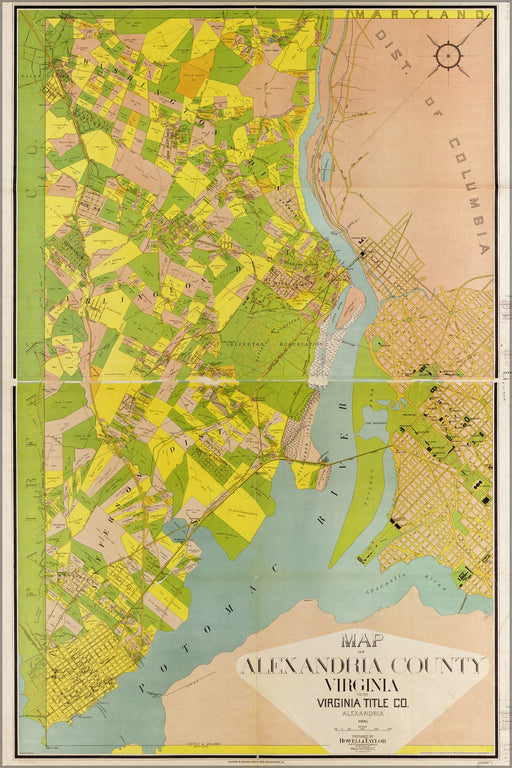 Poster, Many Sizes Available; Map Of Alexandria County, Virginia 1900