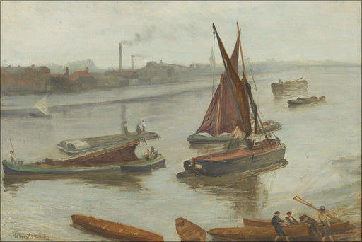 Poster, Many Sizes Available; James Mcneill Whistler Grey And Silver Old Battersea Reach