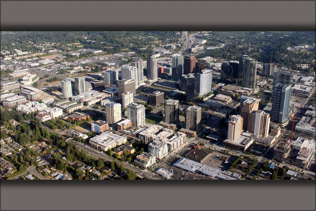 Poster, Many Sizes Available; Aerial Bellevue Washington August 2009