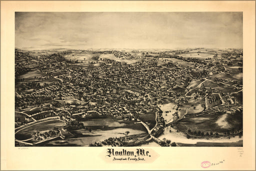 Poster, Many Sizes Available; Map Of Houlton, Maine 1894