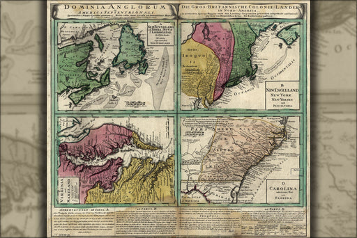 Poster, Many Sizes Available; Map Of America Pre United States 1759 In Latin