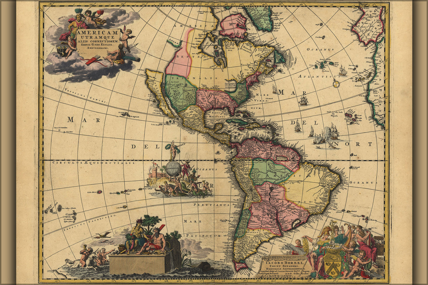 Poster, Many Sizes Available; Map Of America Pre United States 17Th Cent