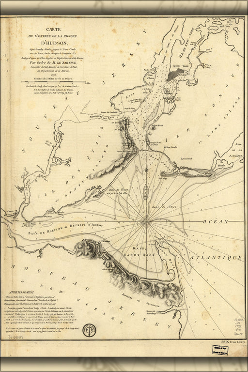 Poster, Many Sizes Available; Map Of Hudson River 1778 New York City P2