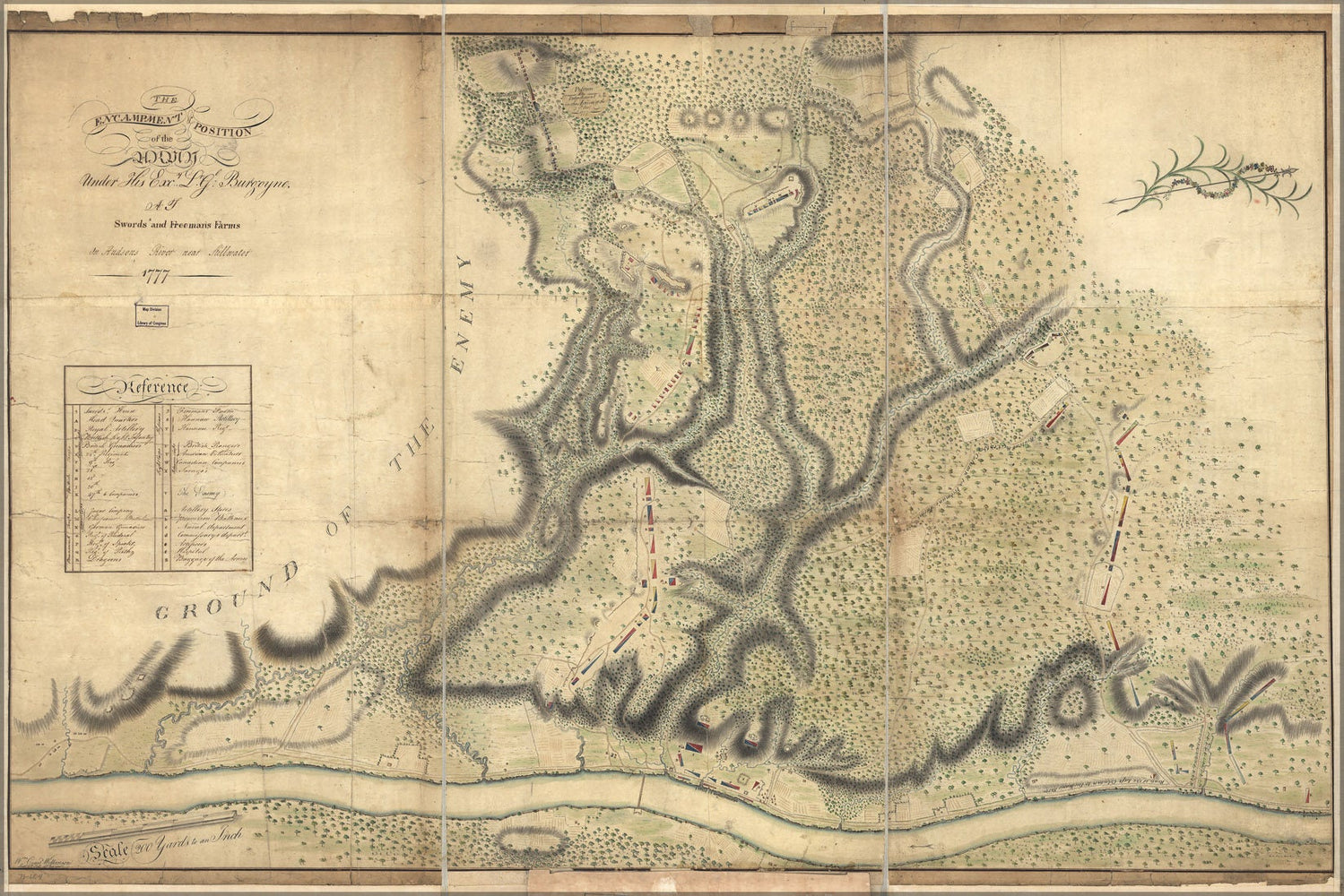 Poster, Many Sizes Available; Map Of Hudson River Near Stillwater, 1777