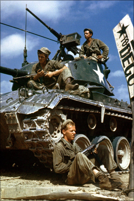 Poster, Many Sizes Available; Ha Sc 98 06983 Crew Of M24 Along Naktong River Front Korean War 17 Aug 1950.Jpeg_Files