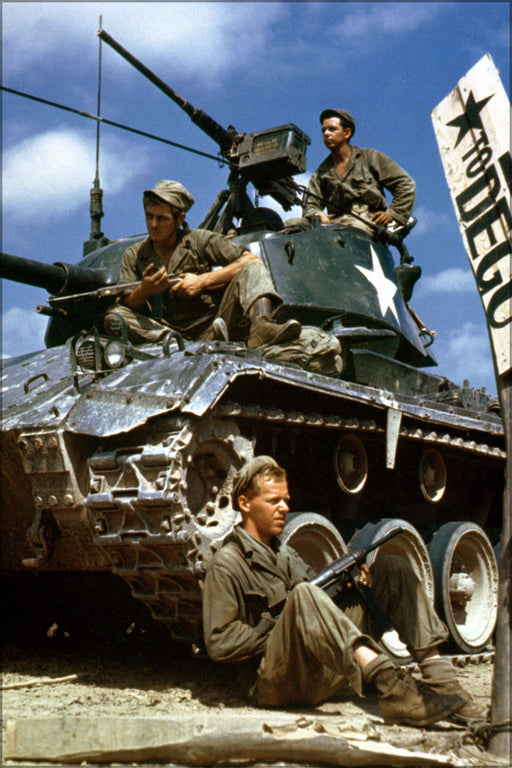 Poster, Many Sizes Available; Ha Sc 98 06983 Crew Of M24 Along Naktong River Front Korean War 17 Aug 1950.Jpeg_Files