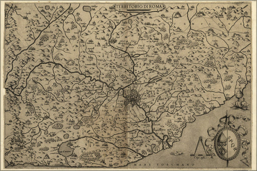 Poster, Many Sizes Available; Map Of Rome, Italy 1575