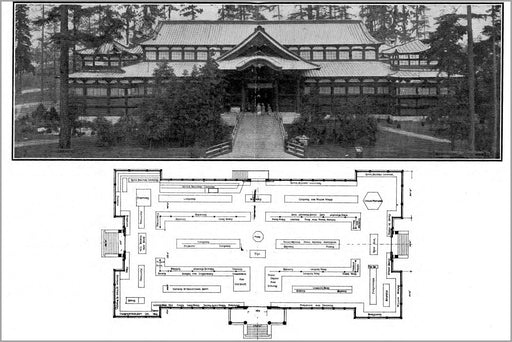 Poster, Many Sizes Available; Japan Exhibits Building Alaska Yukon Pacific Exposition, Seattle 1909 Page 12 13 Floorplan