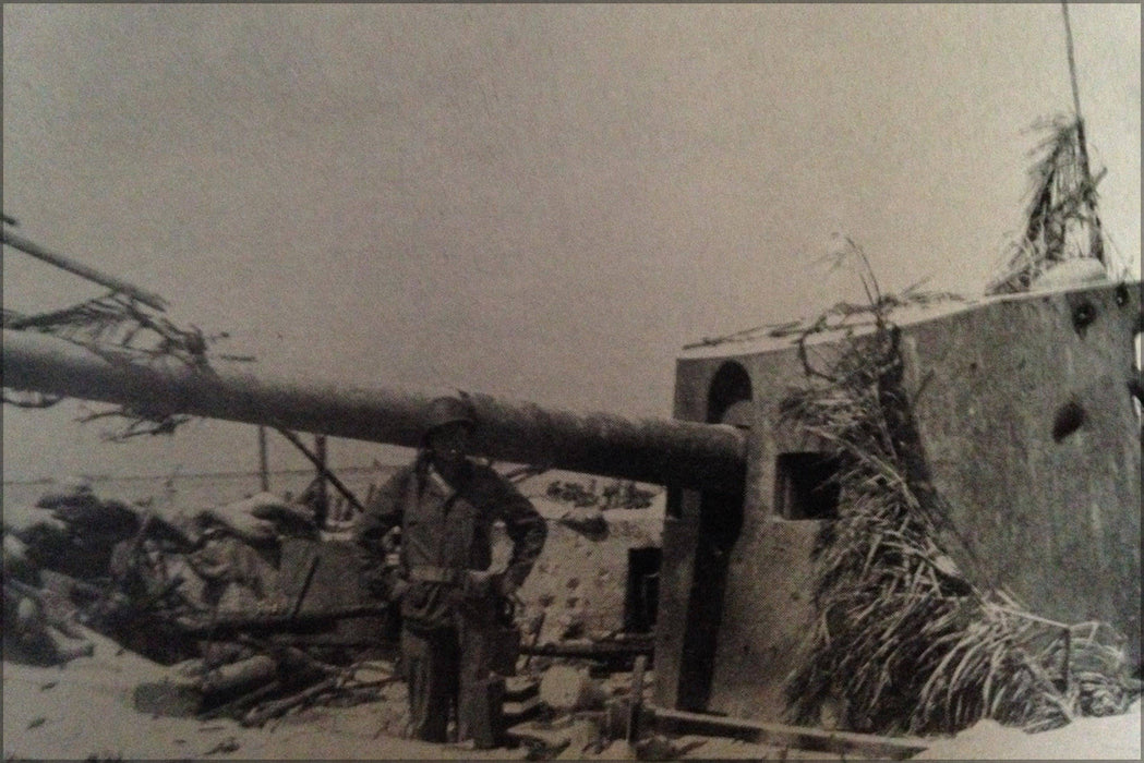 Poster, Many Sizes Available; Japanese 14Cm Guns On Tarawa, Pacific Ocean, 1943, Wwii