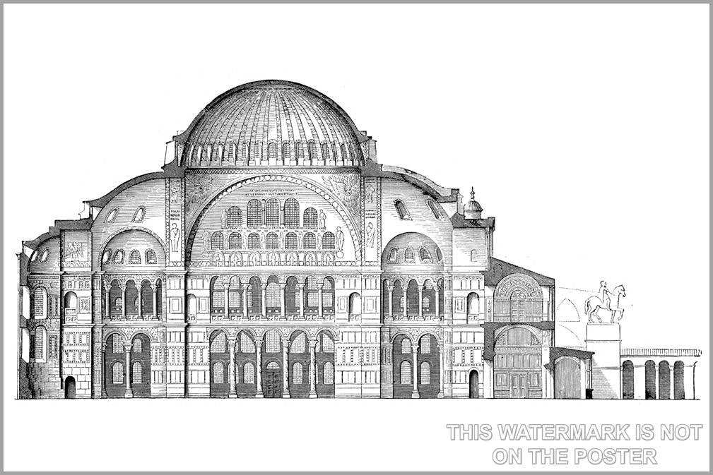 Poster, Many Sizes Available; Hagia Sophia Cross Section