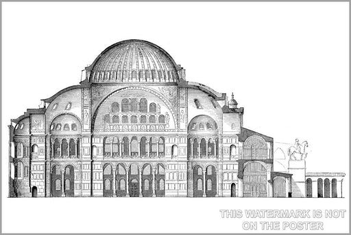 Poster, Many Sizes Available; Hagia Sophia Cross Section