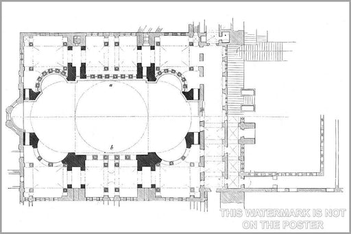 Poster, Many Sizes Available; Hagia Sophia Groundplan