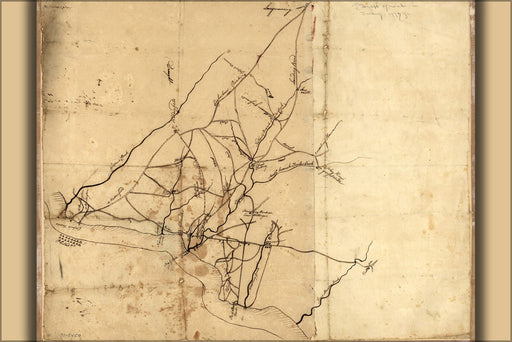 Poster, Many Sizes Available; Road Map Camden & Gloucester New Jersey 1777