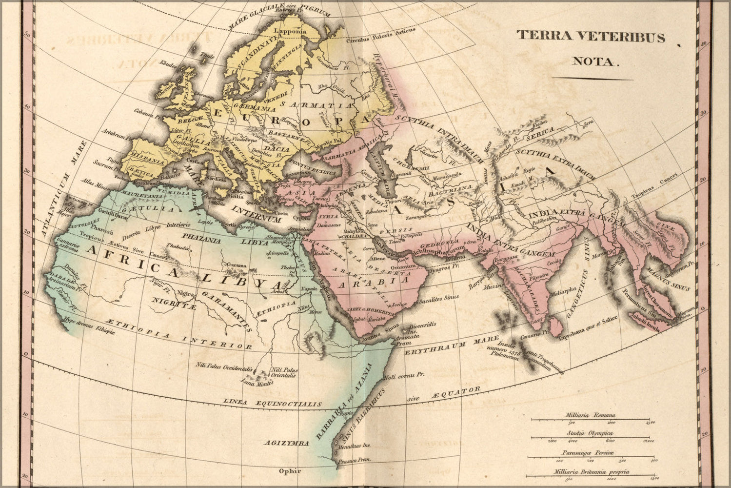 Poster, Many Sizes Available; Map Of Ancient Europe Asia Africa 1826